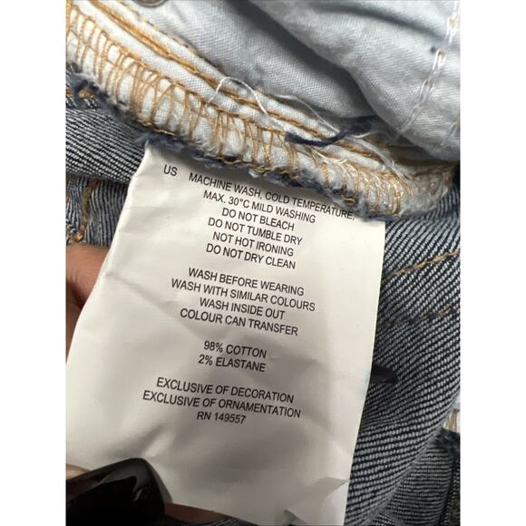 Amisu Flared Leg Dark Wash Women Jeans Size 14 Excellent Condition Like New - Picture 11 of 11